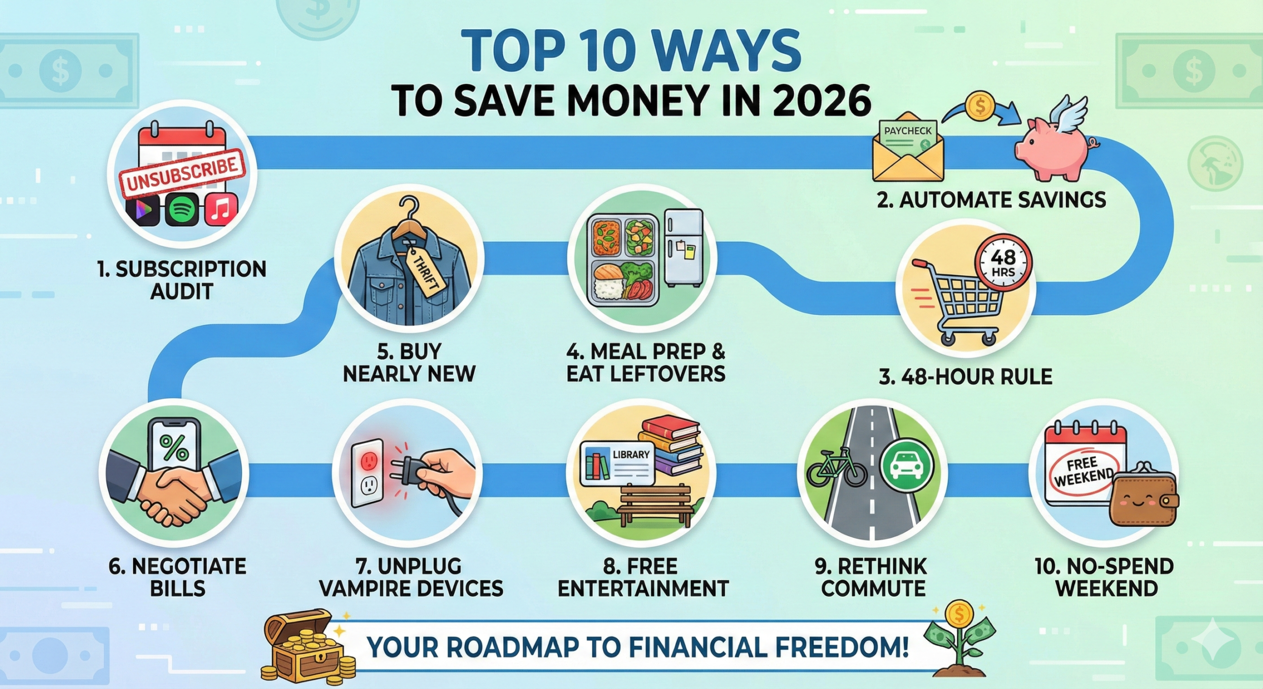 This is an exciting project. Writing about personal finance in a friendly, accessible way is the best approach because money can often feel stressful. By making it simple and positive, you are much more likely to help your readers actually make changes.

Here is a complete article draft ready for WordPress. I have structured it with clear headings, short paragraphs, and bold text for easy online reading.

I have also included [Image Suggestions] in brackets where a picture would fit perfectly. Since I cannot generate actual image files directly into the text here, these are detailed descriptions you can use to search for free stock photos (on sites like Unsplash, Pexels, or Pixabay) or to generate AI images.

Top 10 Ways to Save Money in 2026